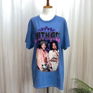OUTKAST blue hip hop boyfriend rocker tee